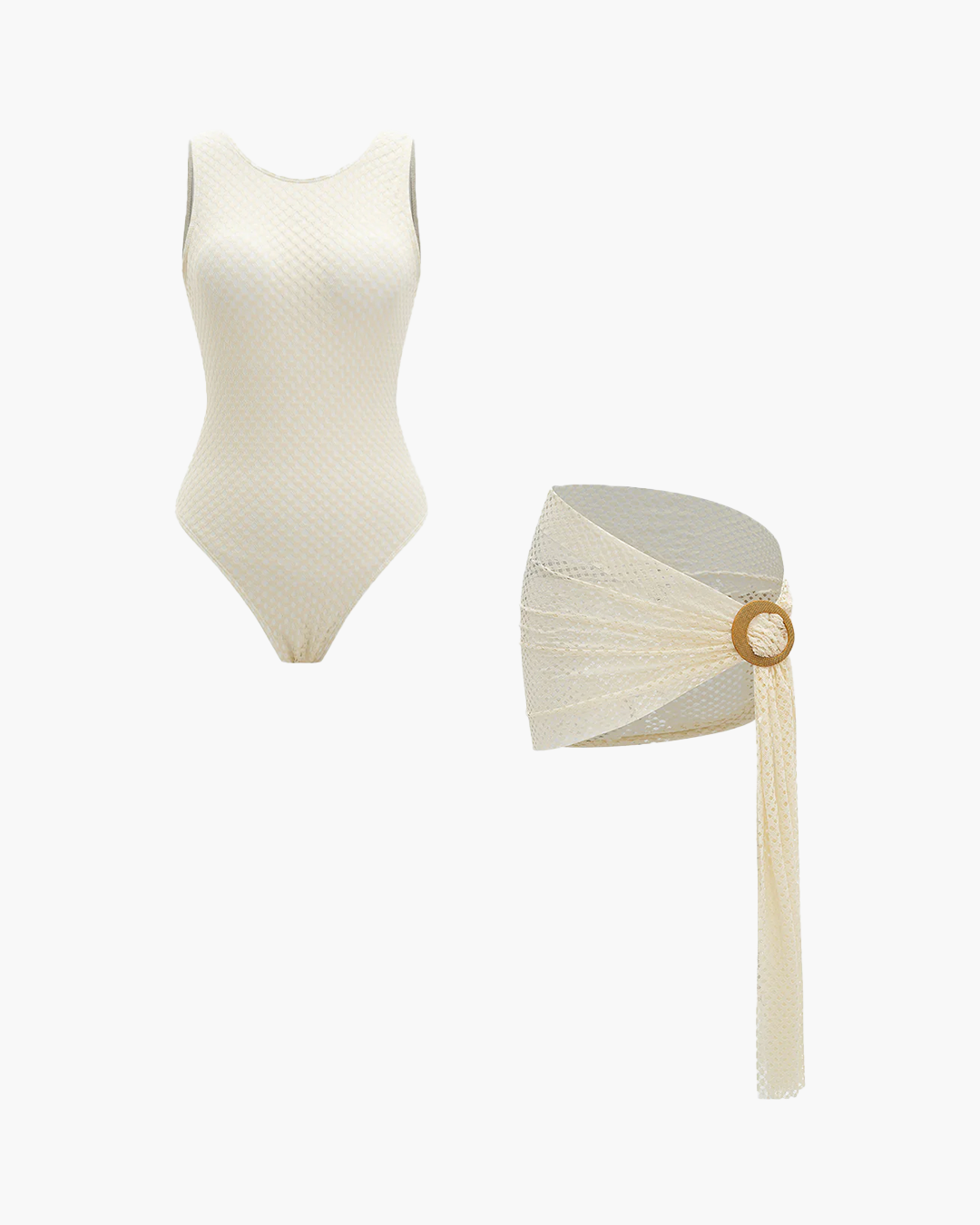 Selena Sculpting Swimwear and Crochet Cover-Up Set
