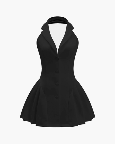 Elise Halter Ruffle Dress