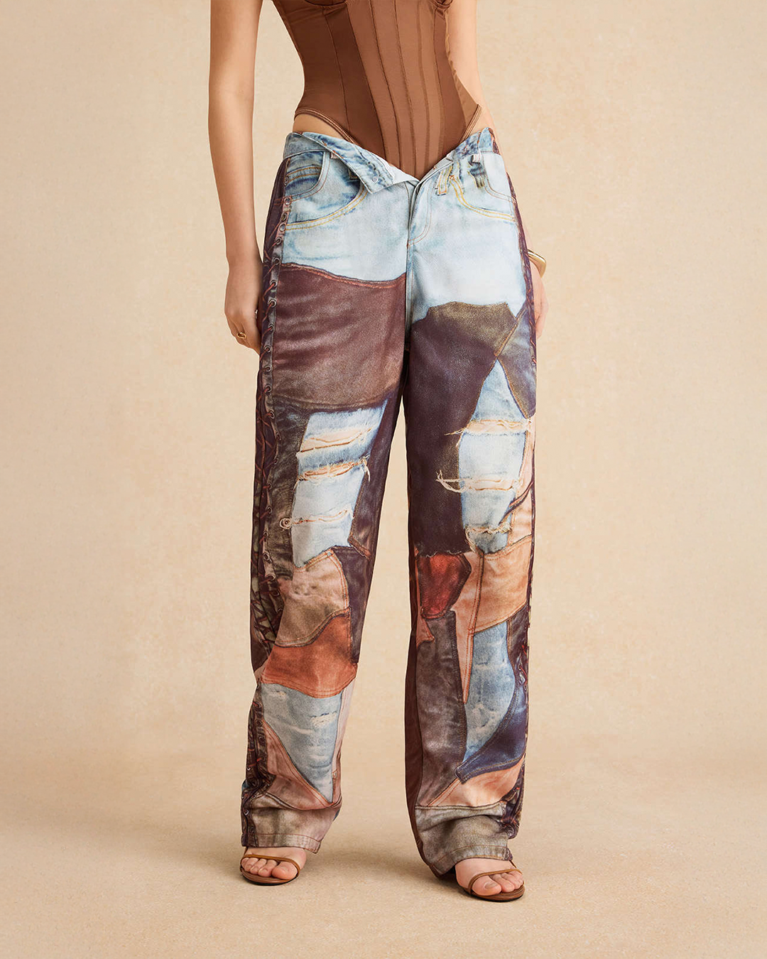 Nora - Wide-Leg Button Pants