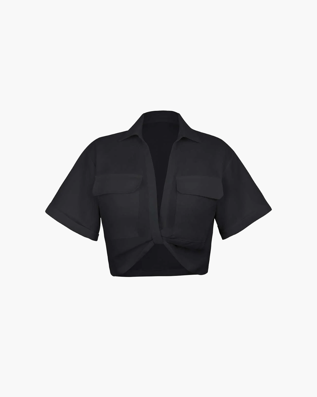 Tess - Basic Pocket Twist Shirt