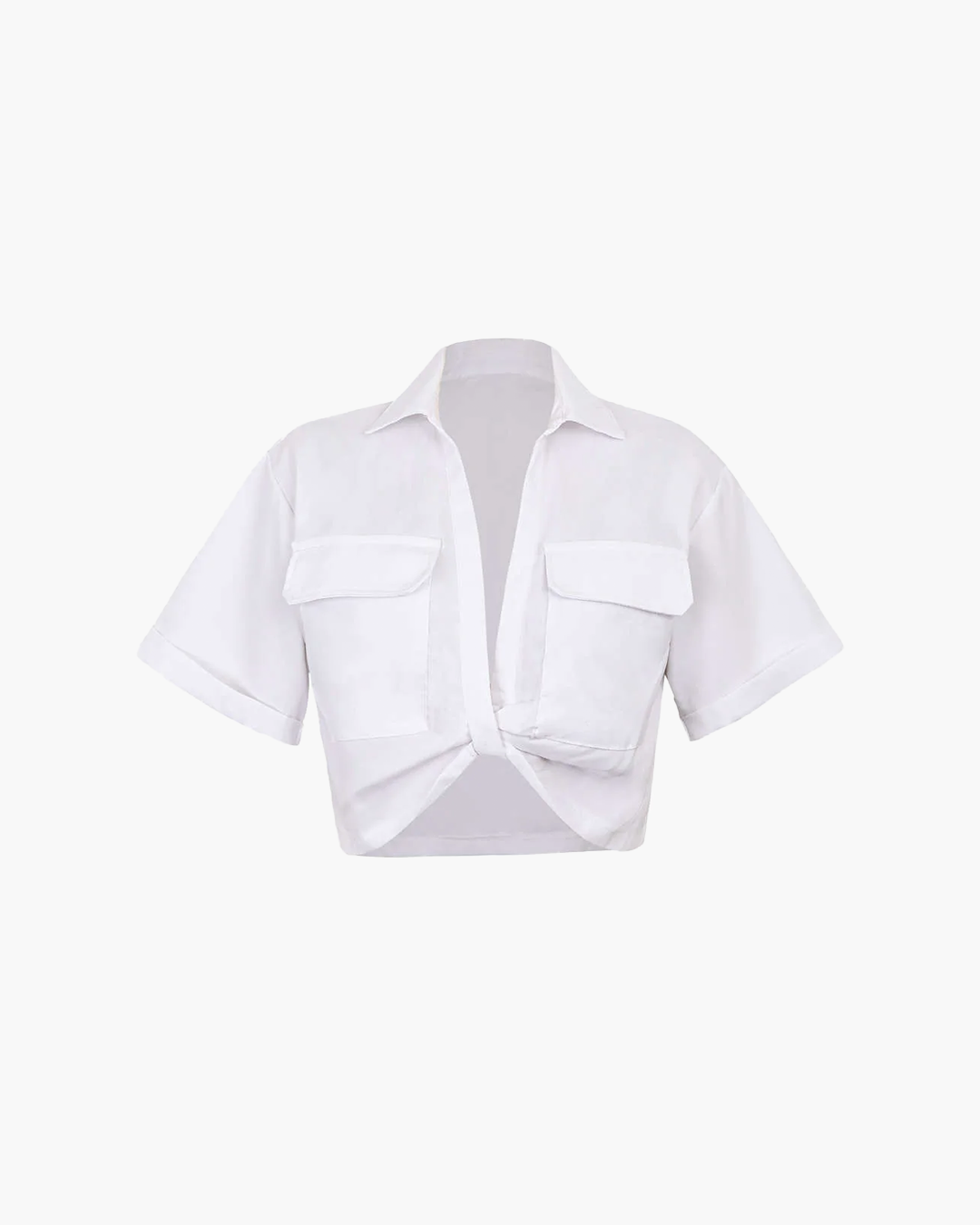 Tess - Basic Pocket Twist Shirt