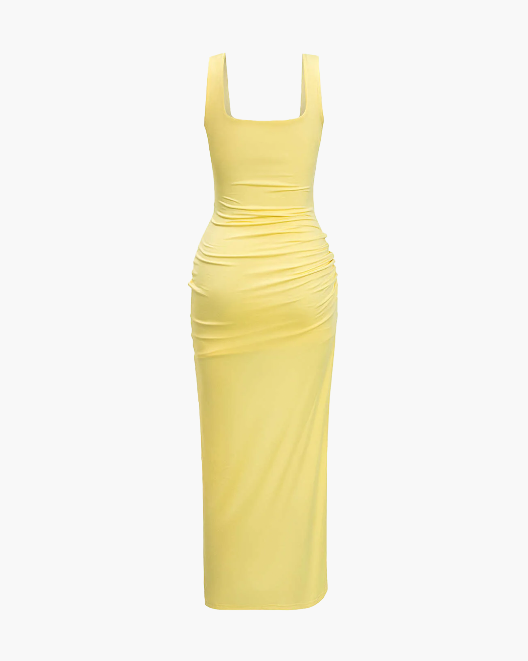 Linna - Solid Twist Midi Dress