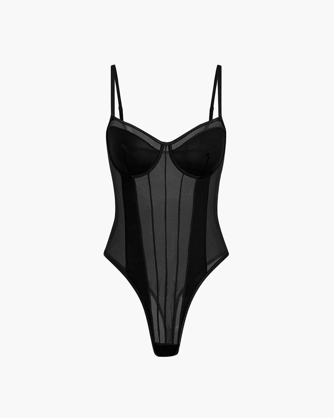 Milou - Mesh Corset Slip Bodysuit