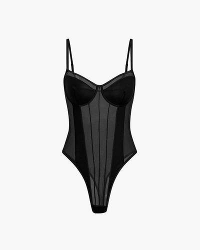 Milou - Mesh Corset Slip Bodysuit