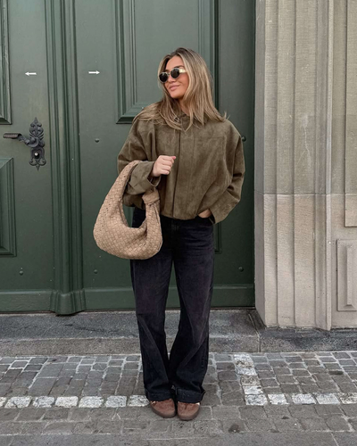 Noa Suede Bomber Jacket