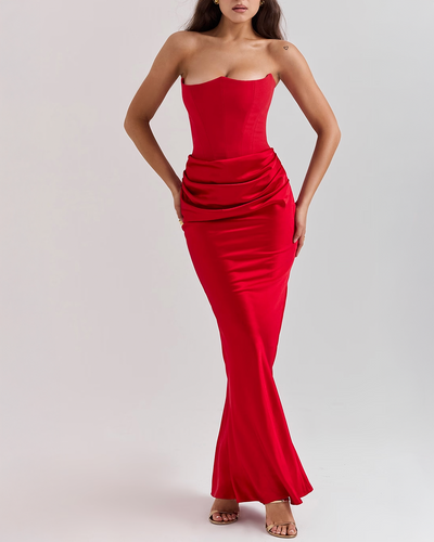 Scarlet Embrace Maxi Dress