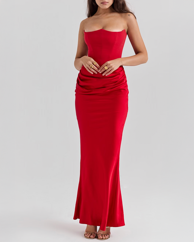 Scarlet Embrace Maxi Dress