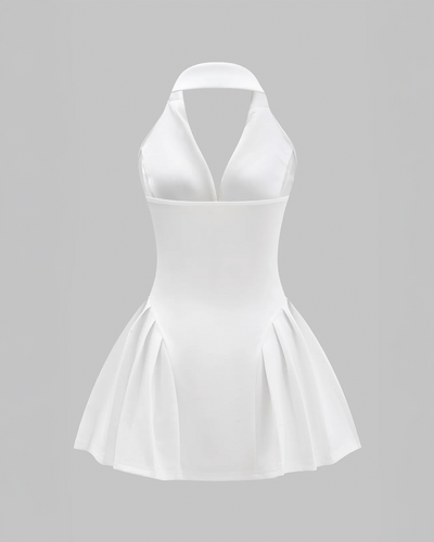 Elise Halter Ruffle Dress