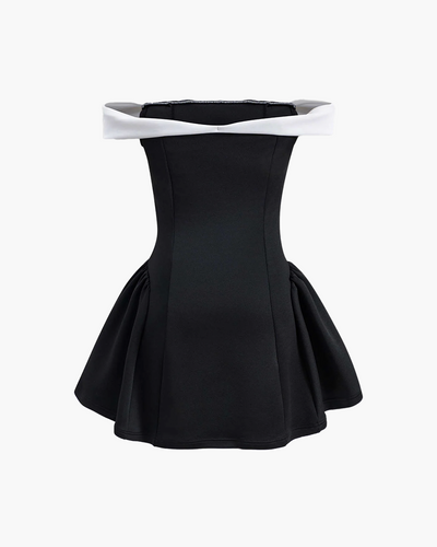 Monaco Off-Shoulder Flare Dress