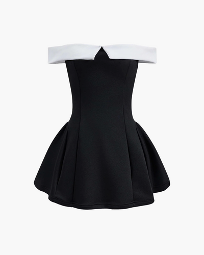 Monaco Off-Shoulder Flare Dress