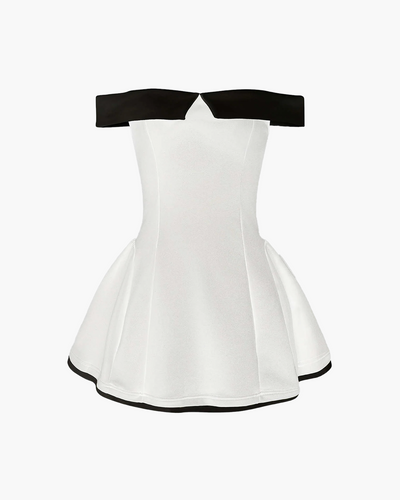 Monaco Off-Shoulder Flare Dress